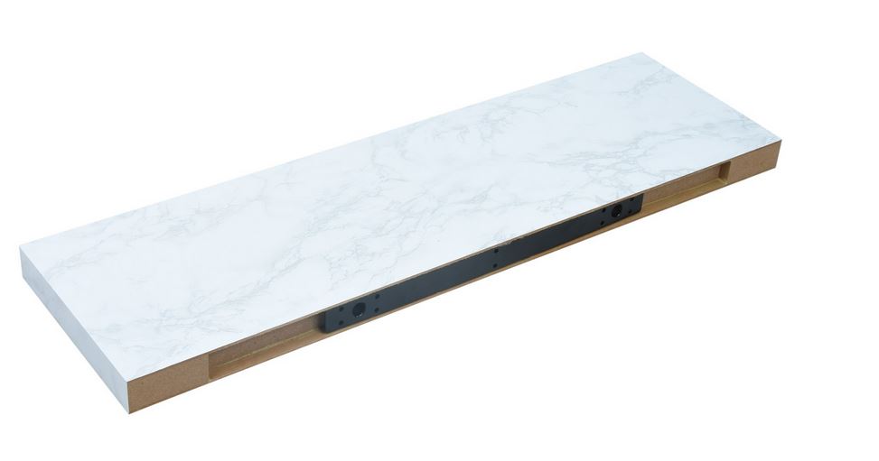 Tablette murale en bois marbre