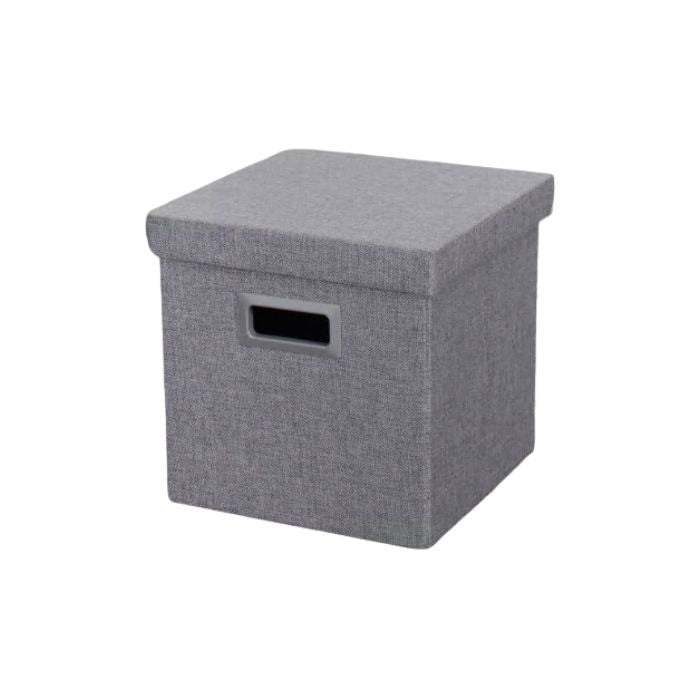 Boîte de rangement en tissus 12 po x 12 po x 11,5 po gris