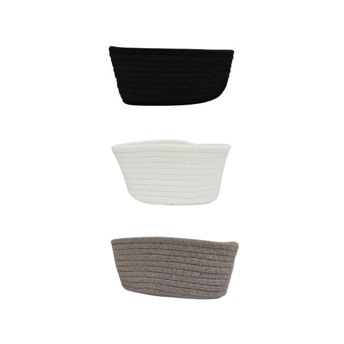 Panier carré en corde coton 8 po x 8 po x 4 po
