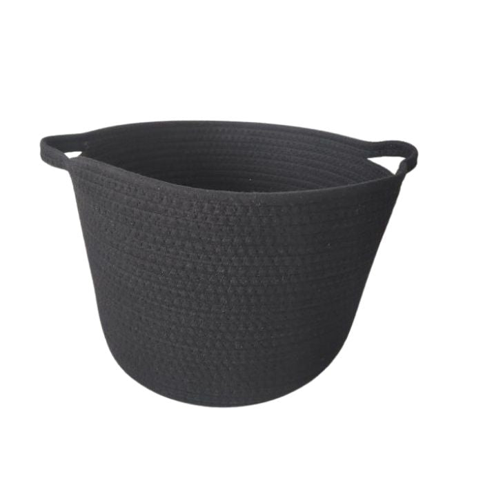 Panier rond en corde 14 po x 10 po avec poignées