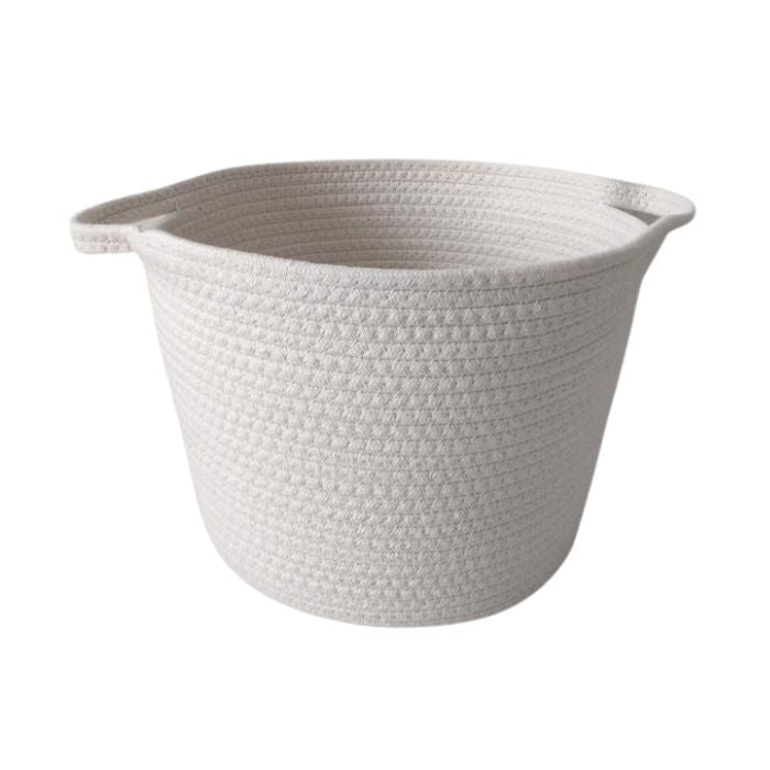 Panier rond en corde 14 po x 10 po avec poignées
