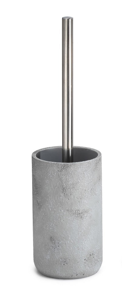 Brosse à toilette effet pierre grise et ligne blanche