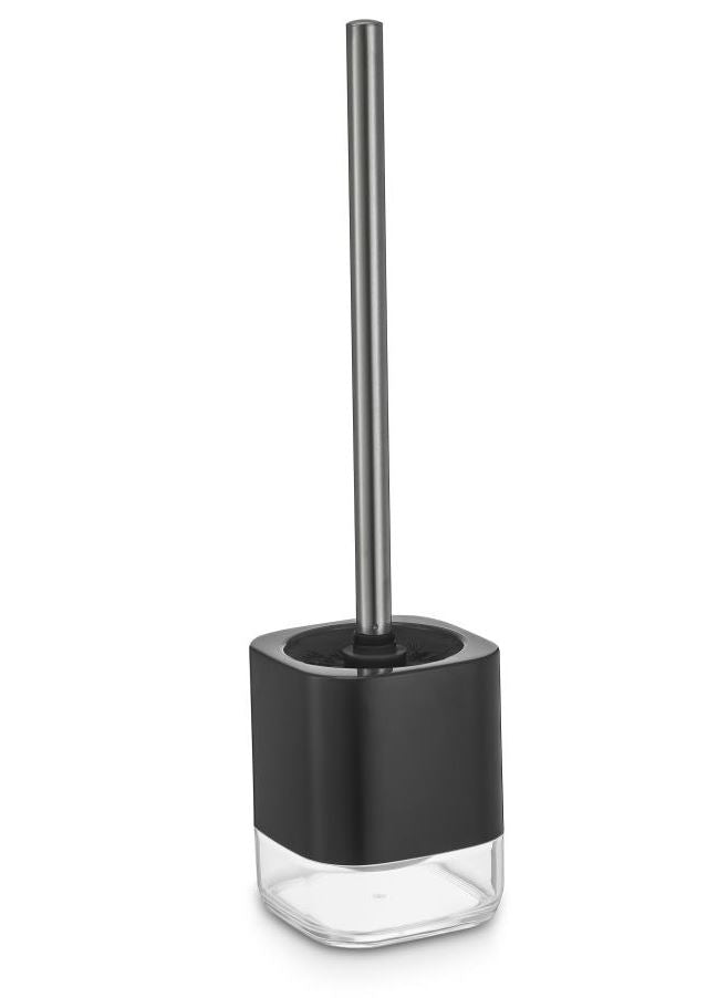 Brosse à toilette en acrylique clair et noir