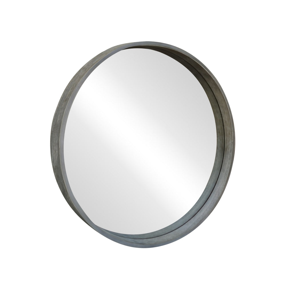 Miroir rond 23,6 po bordure grise