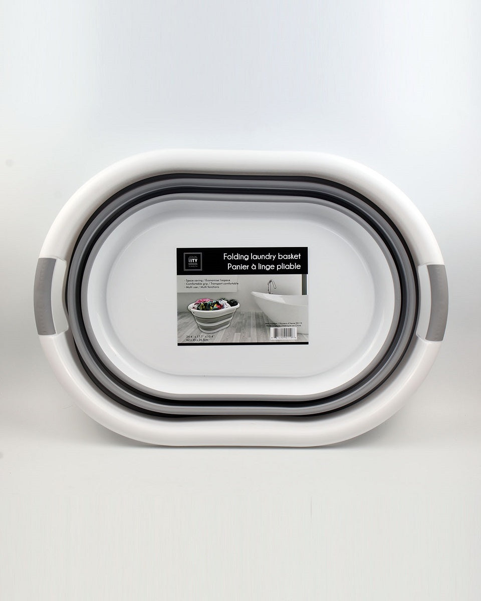 Panier à linge pliable 24 po x 18 po x 10 po blanc