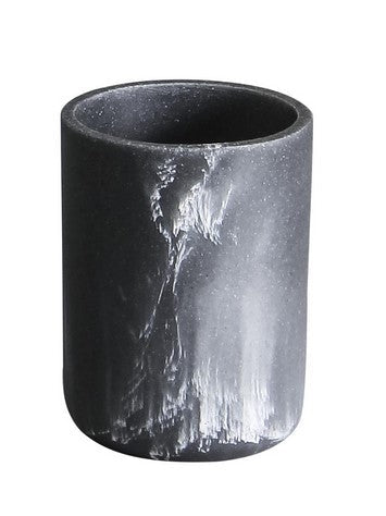Verre à boire en polyrésine marbré gris