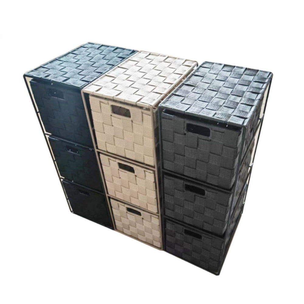 Rangement à 3 tiroirs 9,84 po x 7,1 po x 20,1 po en nylon