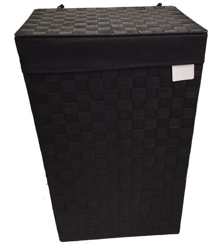 Panier à linge en nylon noir