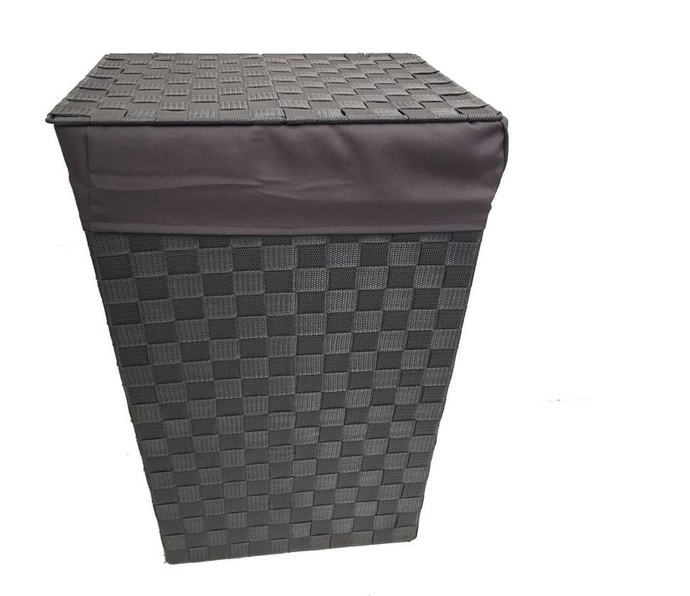 Panier à linge 15,75 po x 12 po x 22 po nylon gris