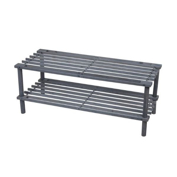 Étagère à chaussure 29 po en bois gris