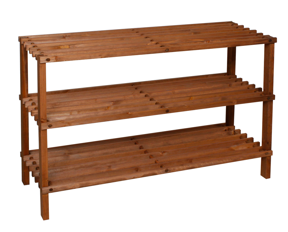 Étagère à chaussure 29 po x 10,5 po x 19 po en bois (paquet de 3)