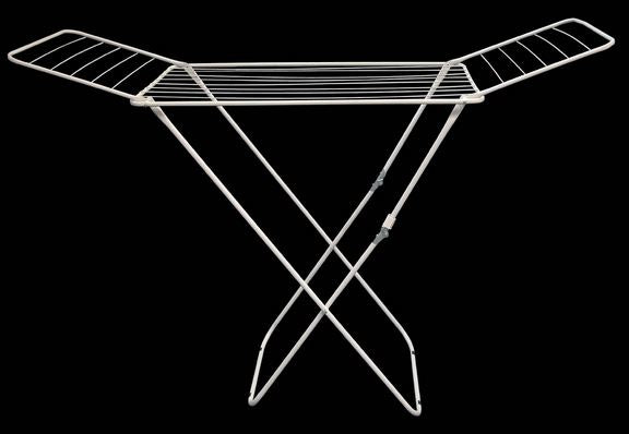 Séchoir à linge en métal 72 po x 22 po x 38 po blanc