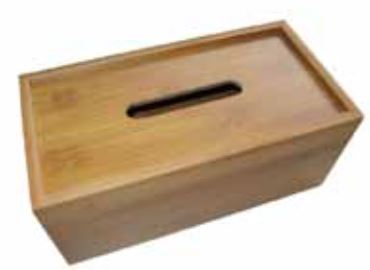 Boîte à mouchoir en bambou