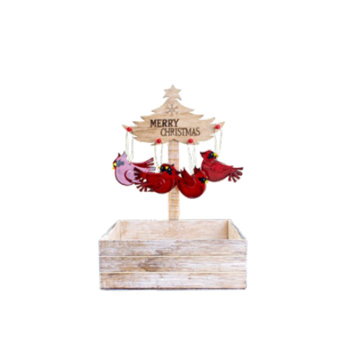 Ornement cardinal en bois