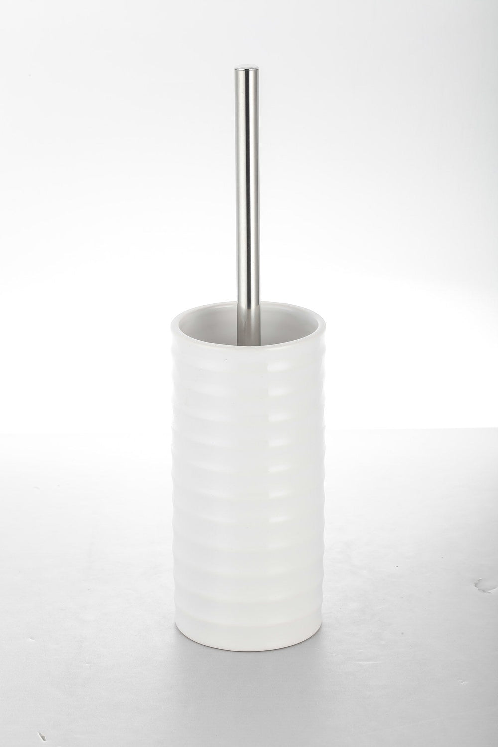 Brosse à toilette en céramique blanche 3,75 x 14,2 pouces