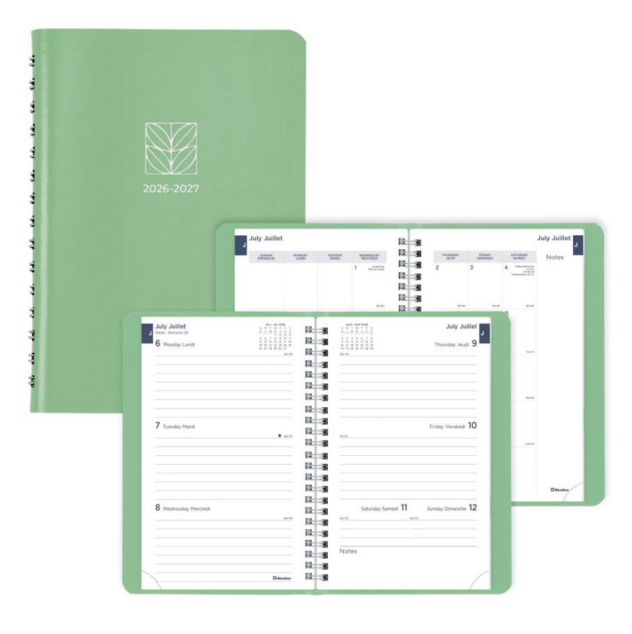 Agenda académique hebdomadaire/mensuel 8 po x 5 po Blueline Fashion