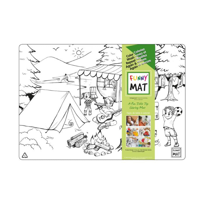 Tapis de table à colorier 33.5 cm x 48 cm Camping