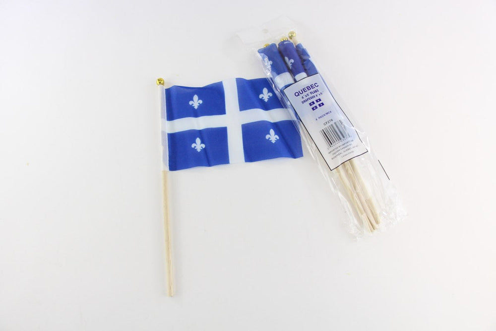 Drapeau du Québec 4 po x 6 po (paquet de 4)