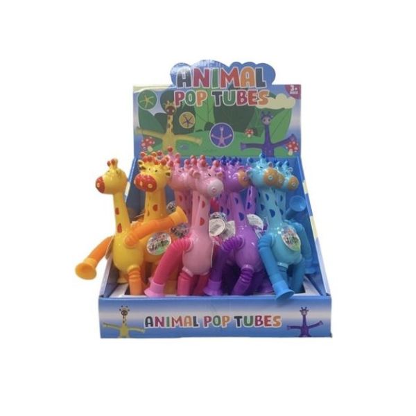 Pop Tubes girafe avec bras et jambes qui s'étirent (3 ans et +)