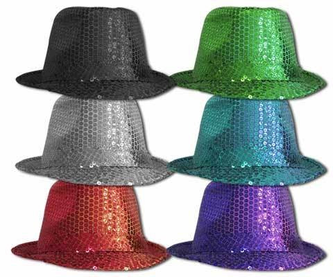 Chapeau fédora paillette et illuminé