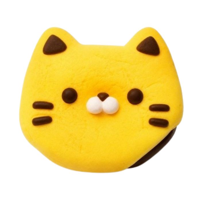 Tête de chat en gel qui regonfle lentement 12 cm effet beurre