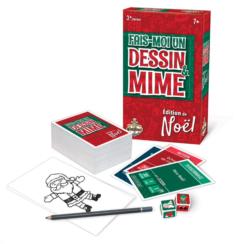 Jeu Fais-moi un dessin et mime - Noël (7 ans et +, 3 joueurs et +)