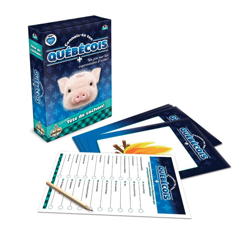 Jeu Connais-tu ton québécois? Tête de cochon! (12 ans et plus, 1 joueur et plus)