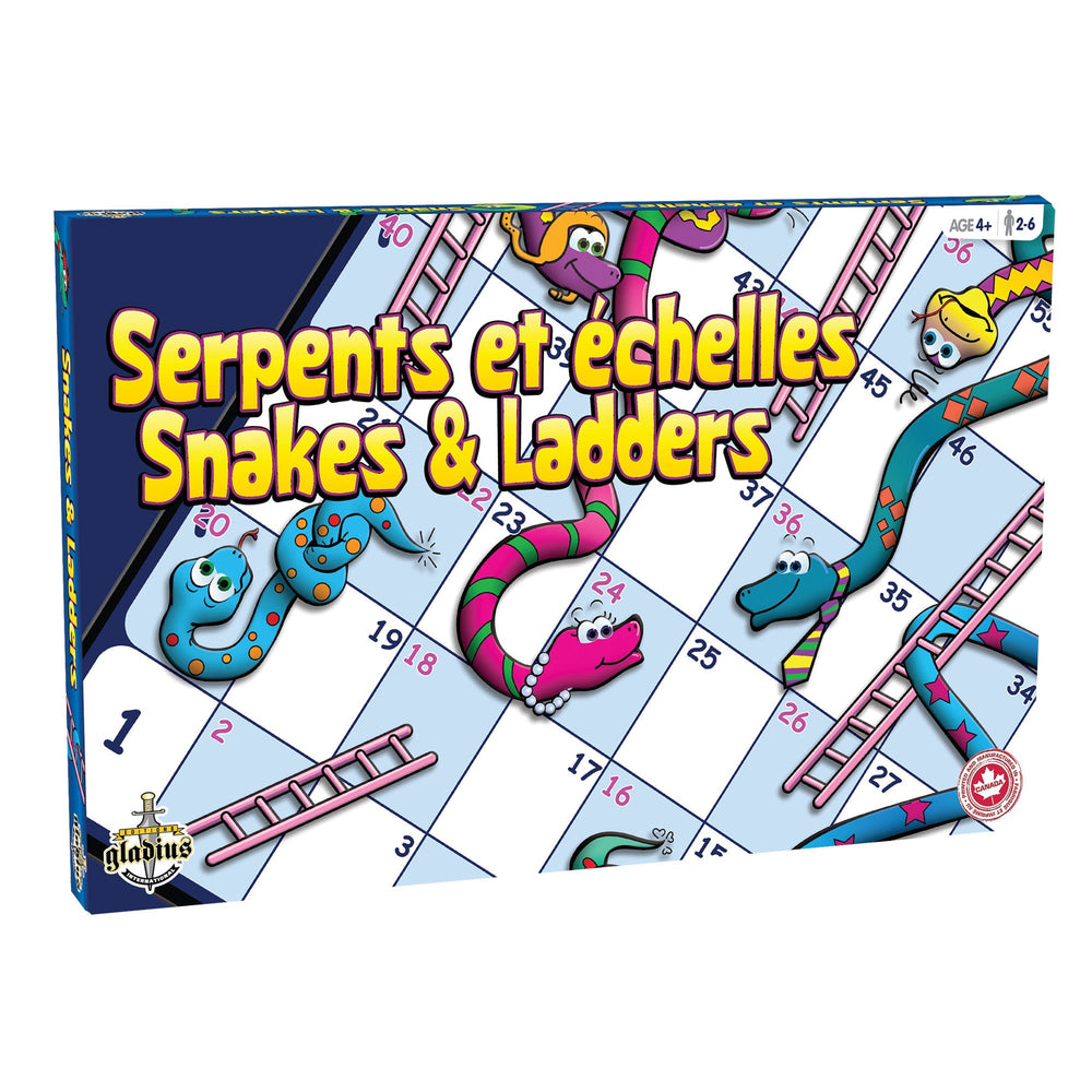 Jeu Serpents et échelles (4 ans et plus, 2 à 6 joueurs)