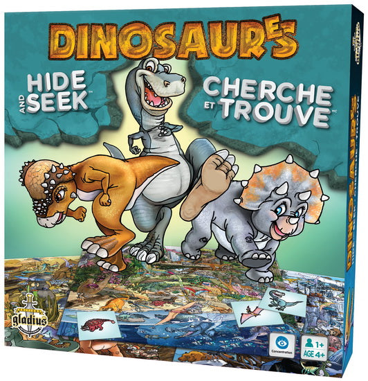 Cherche et trouve dinosaures pour les 4 ans et plus, 1 joueur et plus)