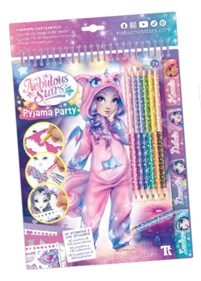 Nebulous Stars carnet de croquis de mode pyjama party (7 ans et plus)