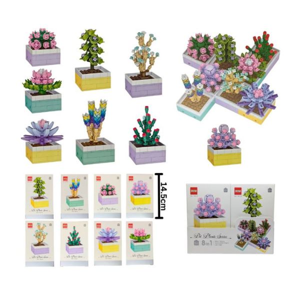 Mini blocs de construction Fleurs en pot