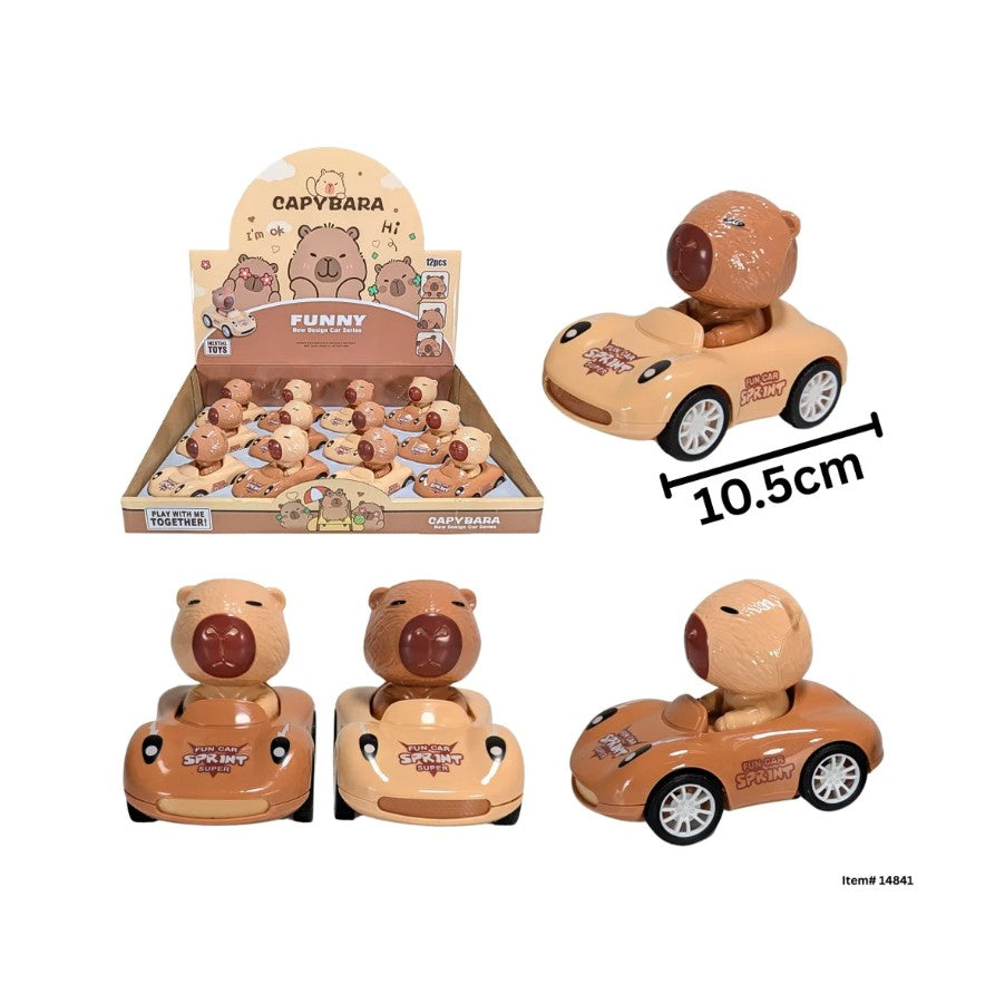 Voiture avec capybara 4 po
