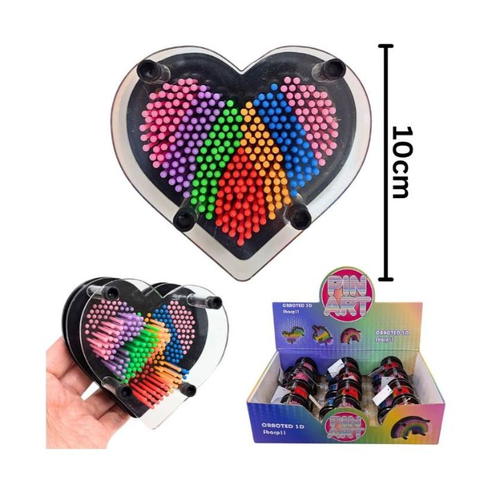 Jouet plateau de sculpture 10 cm d'art d'épingles 3D coeur
