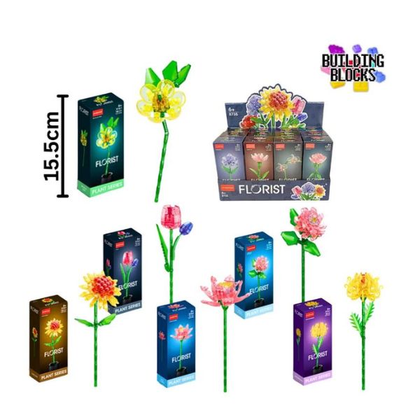 Mini blocs de construction Fleurs de crystal