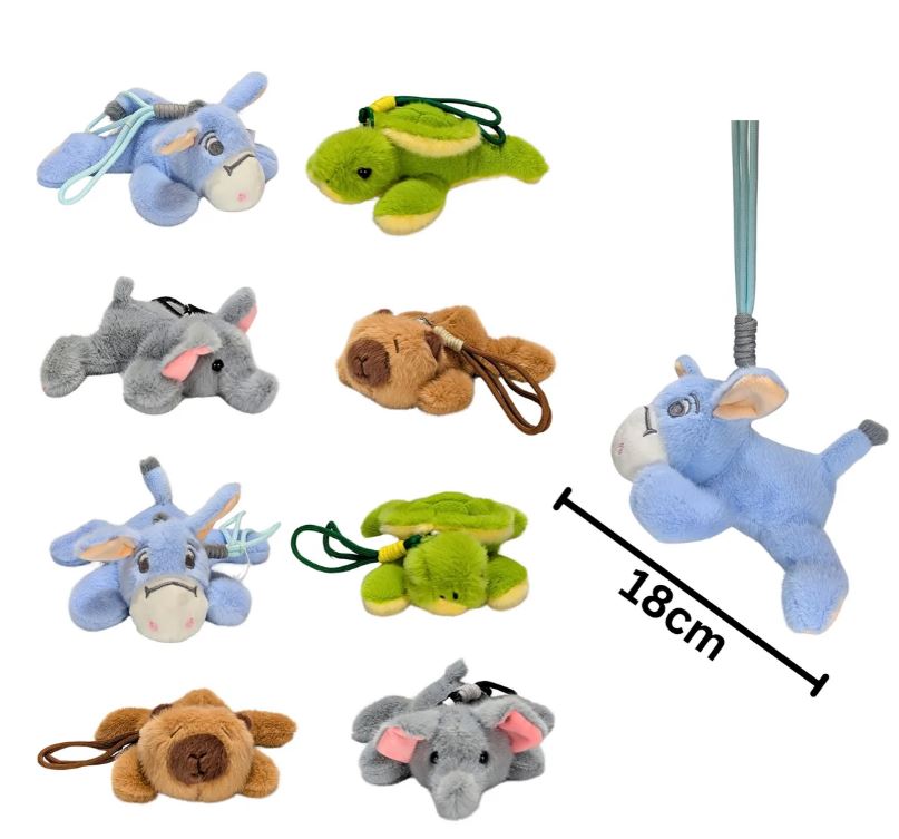 Animal en peluche sur crochet