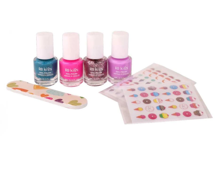 Ensemble de vernis à ongle à base d'eau et autocollant (3 ans et +)