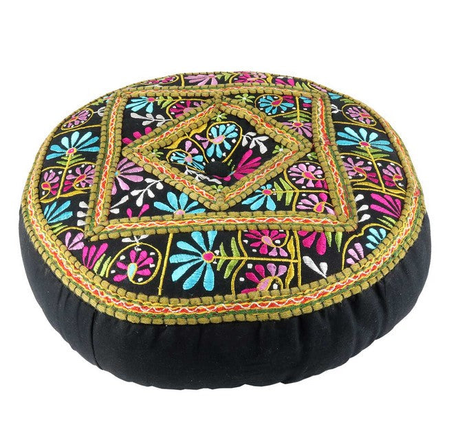 Coussin de méditation rond 40 cm Calcutta noir