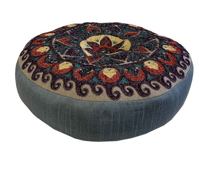 Coussin de méditation rond 40 cm Kochi gris