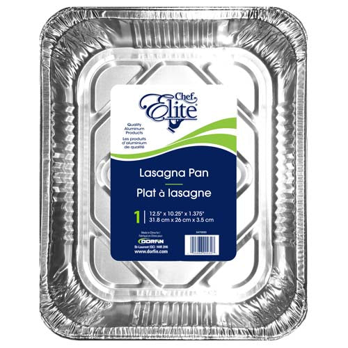 Plat à lasagne en aluminium 12,5 po x 10,25 po x 1,37 po