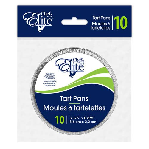 Moule à tartelette en aluminium 3,4 po - 0,87 po profondeur (paquet de 10)