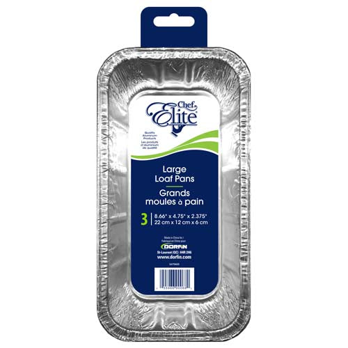 Moule à pain en aluminium 8,66 po x 4,75 po x 2,37 po (paquet de 3)