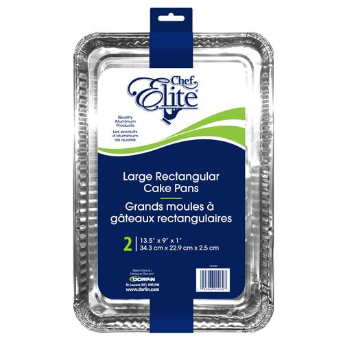 Moule à gâteau en aluminium 13,5 po x 9 po x 1 po (paquet de 2)