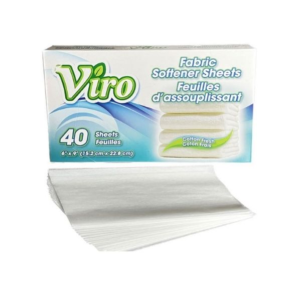 Assouplisseur en feuilles Viro (paquet de 40 feuilles)