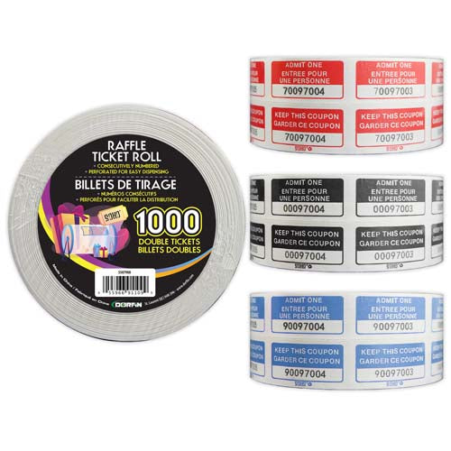 Billet tirage double (paquet de 1000)