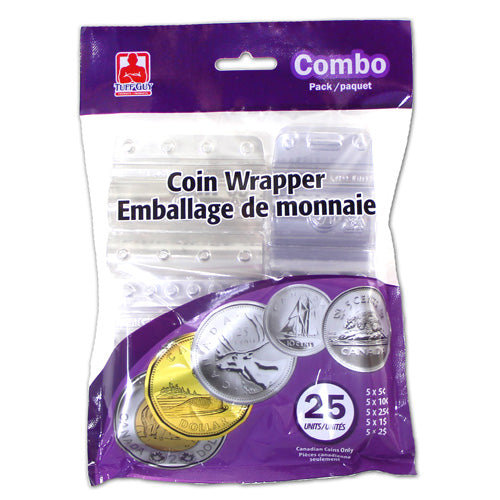 Emballage de monnaie en plastique combo Tuff Guy (paquet de 25)