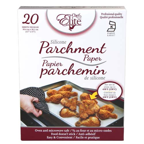 Papier parchemin 15 po x 12 po Chef Elite (20 feuilles)