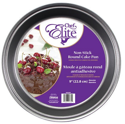 Moule à gâteau rond 9 po antiadhésif Chef Elite