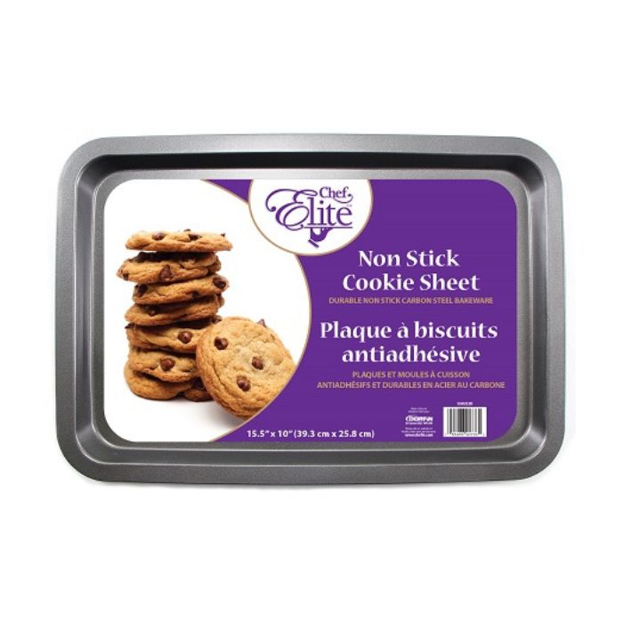 Plaque à biscuit 15,5 po x 10 po antiadhésive Chef Elite