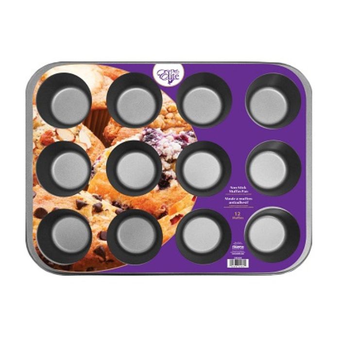 Moule à 12 muffins en silicone antiadhésif Chef Elite