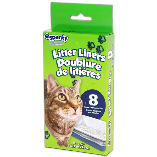 Doublure de litière pour chat (paquet de 8)